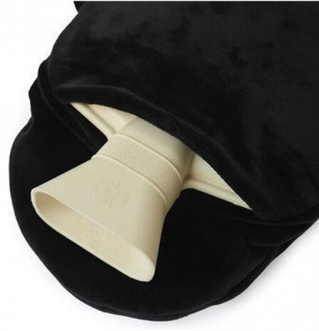 kruik pingu&iuml;n 35 x 29 cm polyester/rubber zwart/beige
