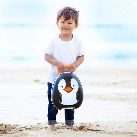 plaspotje My Carry Potty Pinguin 26 x 15 cm zwart/wit