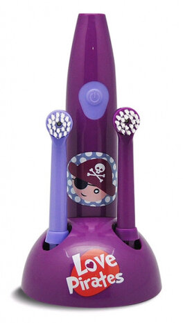 tandenborstel Love Pirates 24 x 8,5 cm paars
