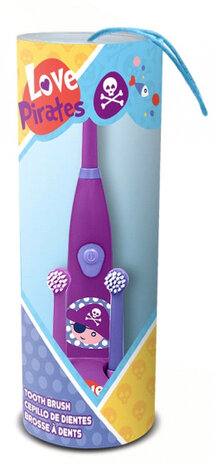 tandenborstel Love Pirates 24 x 8,5 cm paars