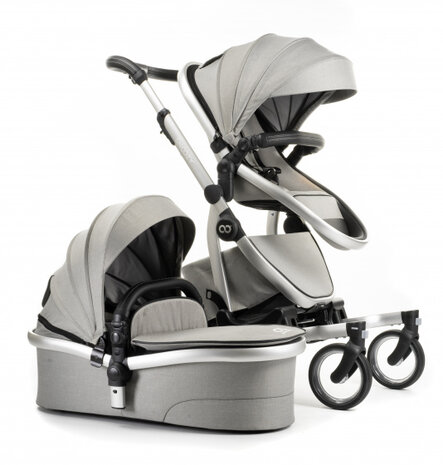 kinderwagen One sportstoel/reiswieg 108 cm lichtgrijs