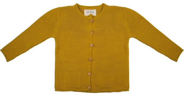 cardigan meisjes katoen geel maat 56