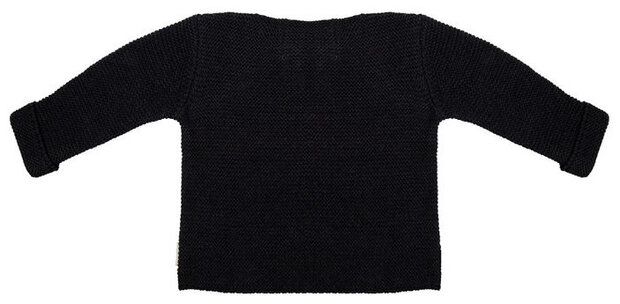 trui gebreid junior katoen grijs maat 116