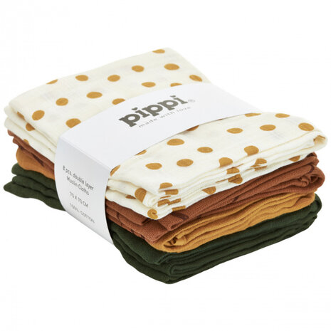 luierdoeken Muslin junior 70 x 70 cm katoen 8 stuks