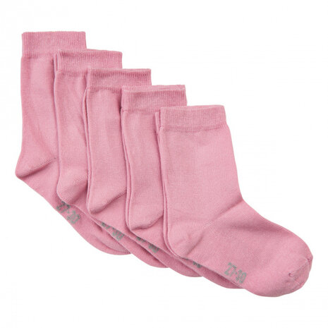 babysokken katoen roze mt 23-26 5 paar
