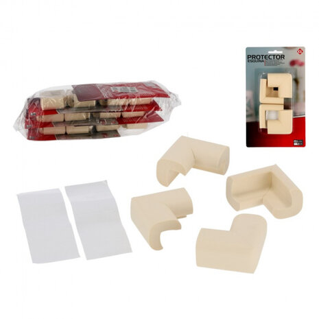 hoekbeschermer 15 x 3 x 24 beige 4 stuks