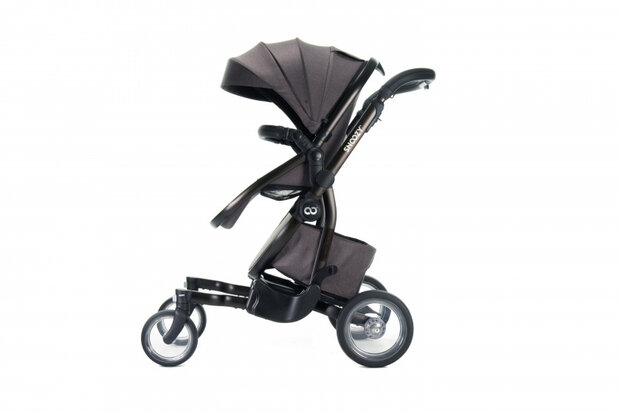 kinderwagen One sportstoel/reiswieg 108 cm donkergrijs