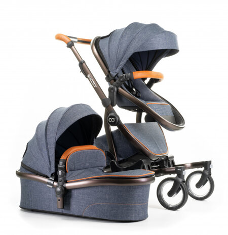 kinderwagen One sportstoel/reiswieg 108 cm blauw