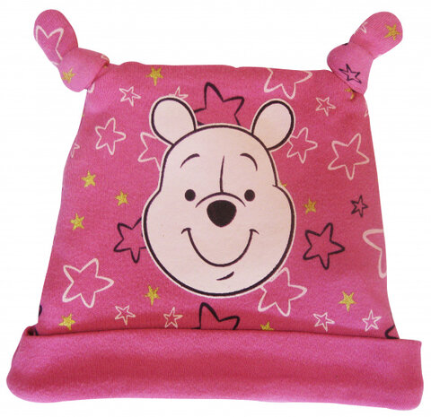 babymuts Winnie meisjes katoen roze one-size