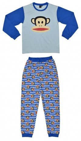 pyjama Jersey jongens katoen blauw/wit maat 10 jaar