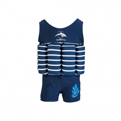 drijfpak Breton Stripe junior lycra navy mt 1-2 jaar