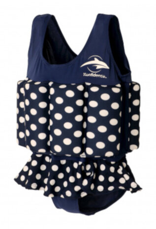 drijfpak Polka Dot junior lycra navy mt 4-5 jaar
