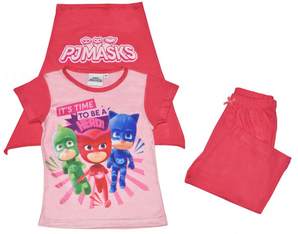 pyjama PJ Masks meisjes katoen roze maat 2 jaar