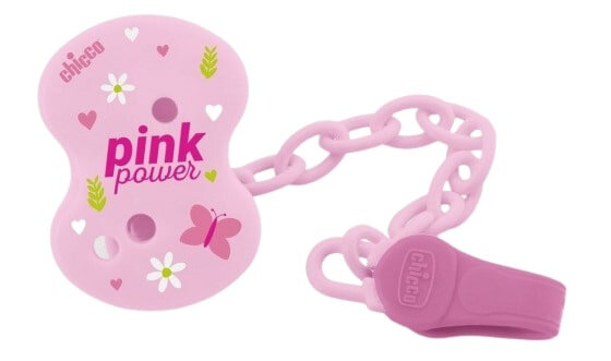 fopspeenketting Pink Power junior siliconen roze