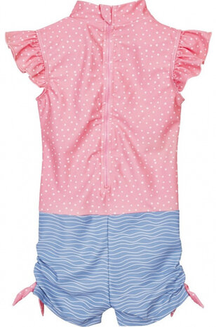zwempak Krab meisjes polyester blauw/roze maat 110/116