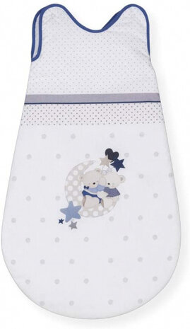 trappelzak Amorosos 70 x 39 cm polykatoen wit/blauw