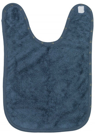 slabbetje Steel junior 45 x 30 cm polykatoen navy