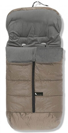 voetenzak Coral 105 x 46 cm fleece bruin/grijs