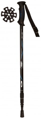 Wandelstok Verstelbaar 63-135 cm Zwart/Blauw 1 Stuk