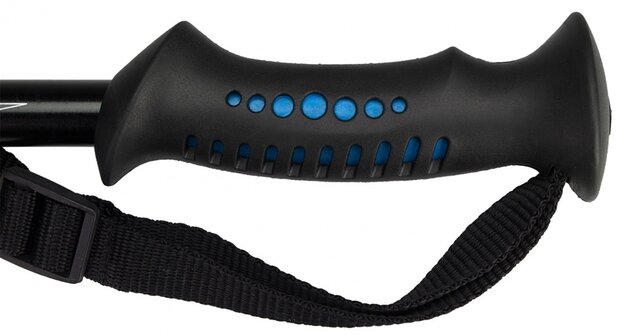 Wandelstok Verstelbaar 63-135 cm Zwart/Blauw 1 Stuk