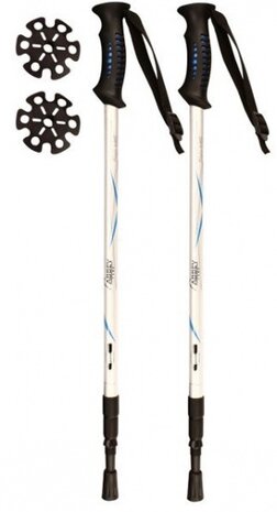 Wandelstokken Verstelbaar 63-135 cm Zilver 2 Stuks