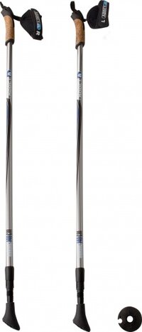 aluminium Nordic Walking stokken verstelbaar zilver