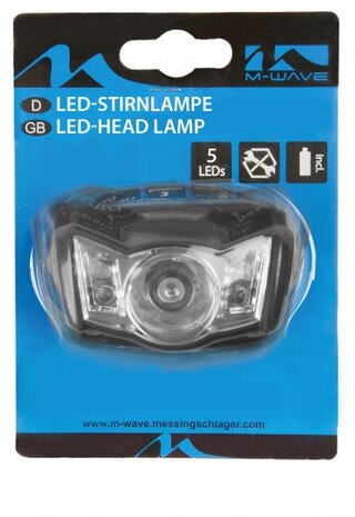 LED Hoofdlamp Batterij 3 Functies Zwart