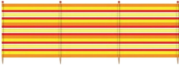 windscherm 4 palen 90 x 224 cm geel/rood/oranje