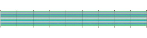 windscherm 10 palen 120 x 610 cm groen/blauw