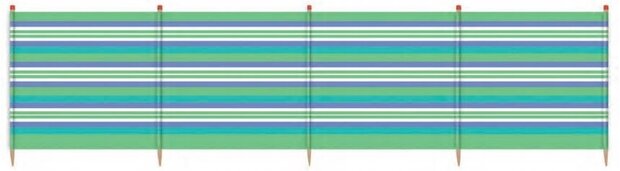windscherm 10 palen 120 x 610 cm groen/blauw
