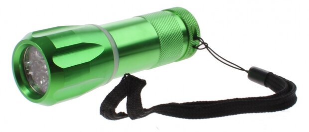 zaklamp Expeditie led batterij 9 cm aluminium groen