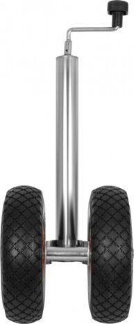 dubbel neuswiel 48 mm met rubber neuswiel