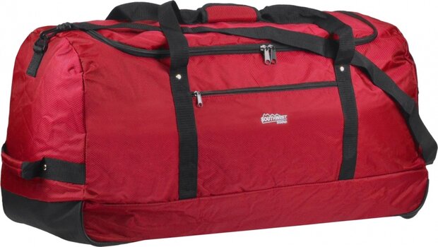 trolleytas 90 liter polyester rood/zwart