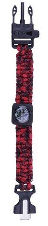 survivalarmband Expeditie 25 cm rood