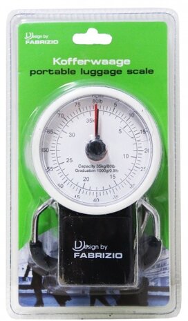 kofferweegschaal 35 kg zwart/wit 12 cm