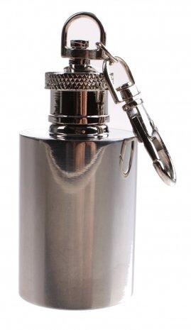 heupfles Little Nip RVS 29 ml zilver 15 cm