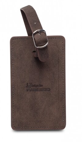 kofferlabels 12 x 7 cm bruin 2 stuks