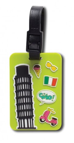 kofferlabels Ciao 7,5 x 5 cm groen 2 stuks