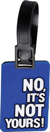 kofferlabels No, It&#039;s NOT Yours 7,5 x 5 cm blauw 2 stuks