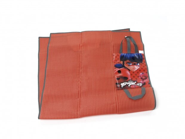 strandtas en mat Ladybug 150 cm rood