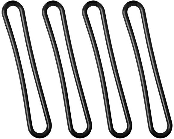 spanrubber 20 cm rubber zwart 4 stuks