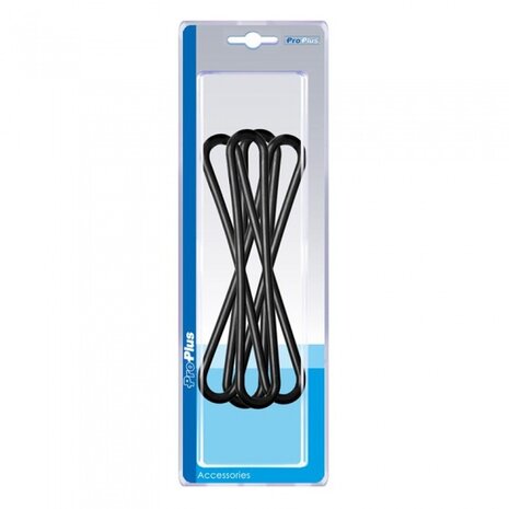 spanrubber 20 cm rubber zwart 4 stuks
