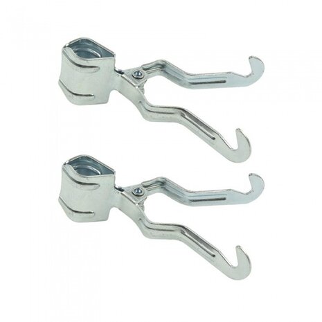 klemkleerhaak 15-30 mm chroom 11 cm per 2 stuks