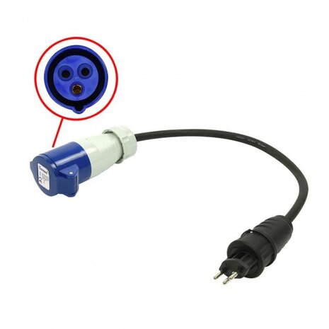 verloopkabel Zwitserse-stekker naar CEE 16A / 230V