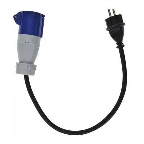 verloopkabel van Schuko-stekker naar CEE 40 cm 16A / 230 V