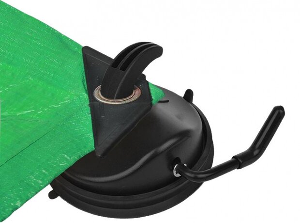 zuignapbevestiging voortent zwart 10 cm per stuk
