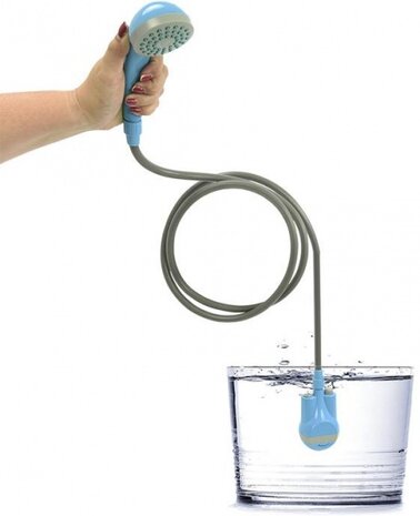oplaadbare mobiele douche blauw/grijs