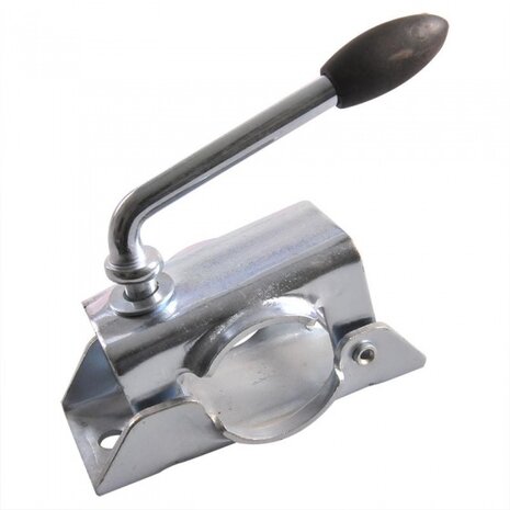 klem voor neuswiel 48 mm staal 130 x 50 mm zilver