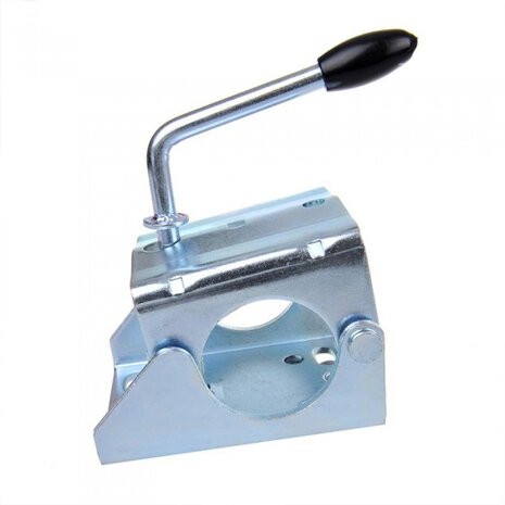 klem voor neuswiel 60 mm staal 130 x 50 mm zilver