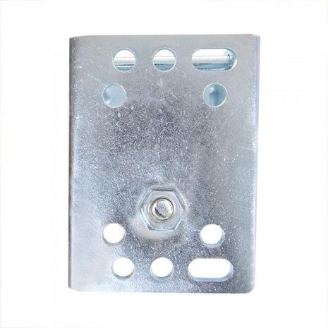 klem voor neuswiel 60 mm staal 130 x 50 mm zilver